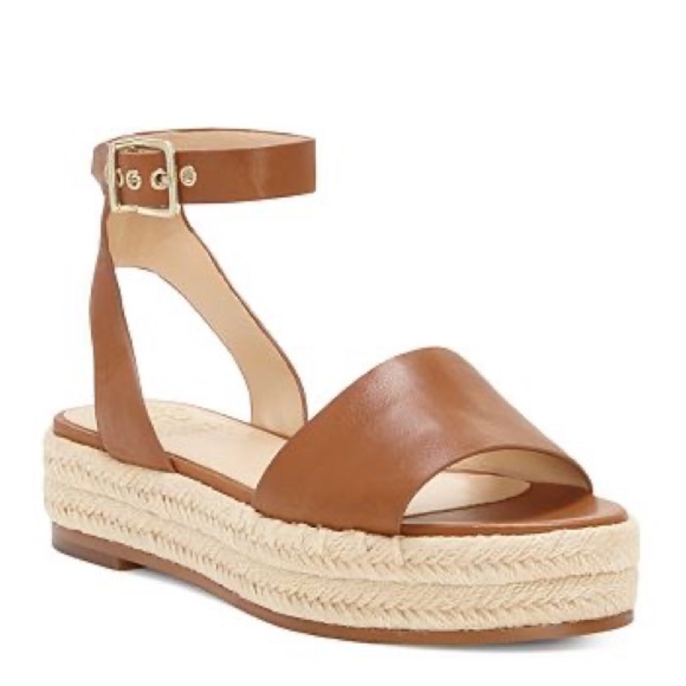 VINCE CAMUTO Kathalia Leather Platform Espadrille Sandals